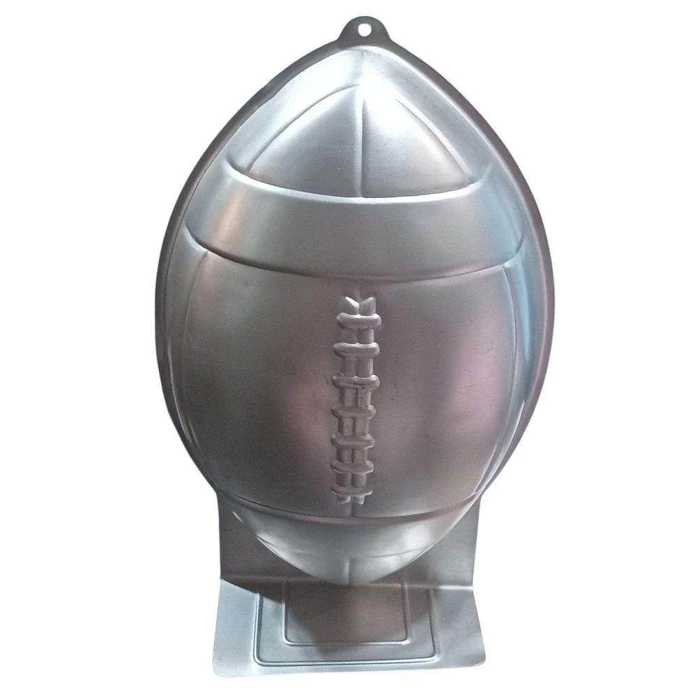 1990 Wilton Football Cake Pan Aluminum Baking Mold #2105-6504